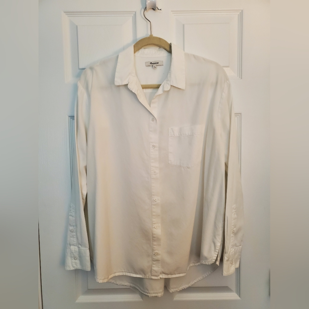Madewell | Relaxed Button-Up Shirt in White | Sz L